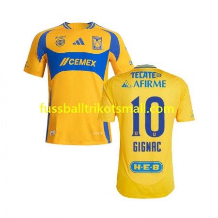Fußballtrikots UANL Tigres Gignac 10 2024-2025 Kurzarm Heimtrikotsatz kaufen